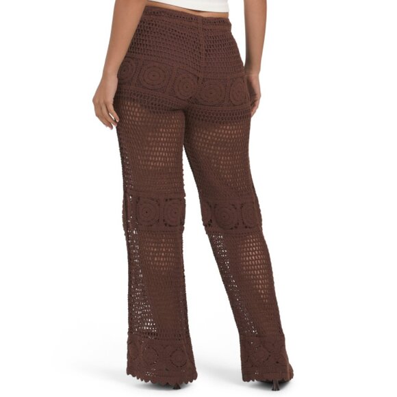 DRA Chocolate Crochet Knit Pants - Picture 2 of 2